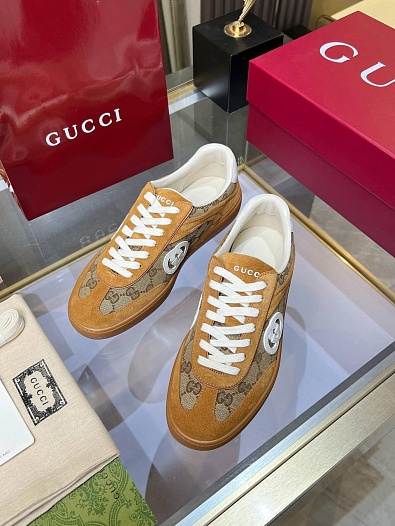 Женские кроссовки Gucci GG 75 Premium - Brown   