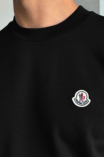 Свитшот чёрного цвета Moncler logo-patch   