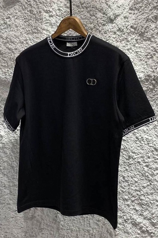 Чёрная оверсайз футболка Dior
