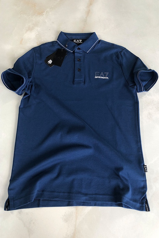 Мужское чёрное поло Emporio Armani 7