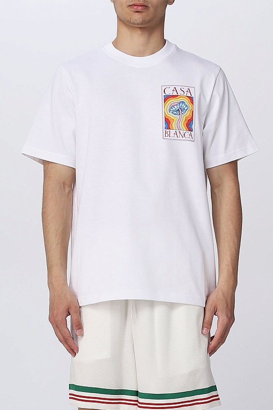 Белая оверсайз футболка Casablanca Mind Vibrations