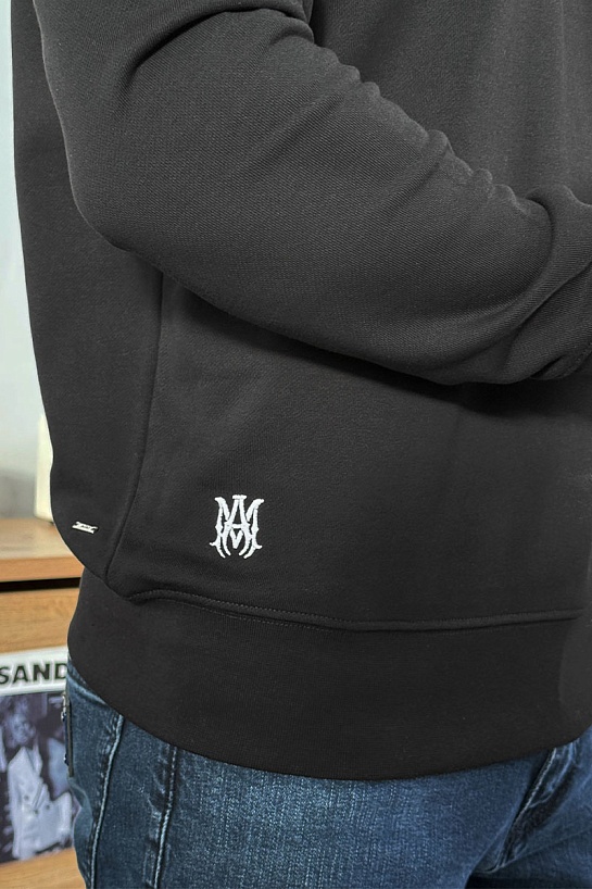 Мужской чёрный свитшот Amiri script embroidery