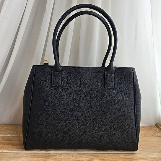 Кожаная сумка Tote 37x29 см - Black
