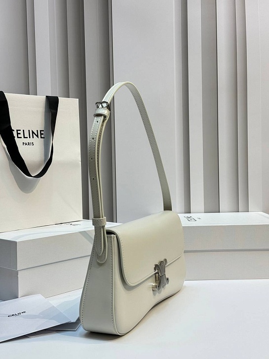 Женская сумка Celine Lola Premium 26x12x5 см - White