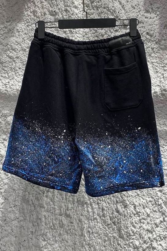 Мужские чёрные шорты Amiri paint splatter