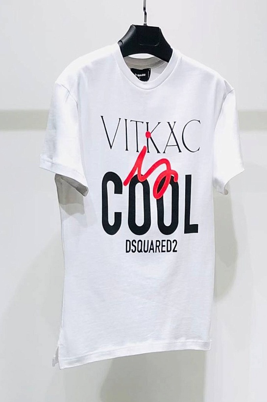 Белая оверсайз футболка Dsquared2 Vitkac