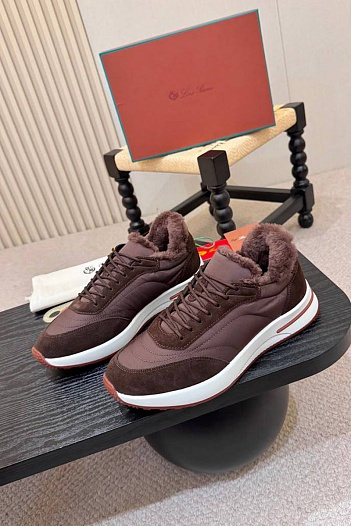 Кроссовки с мехом Loro Piana Week End Walk Evo premium   
