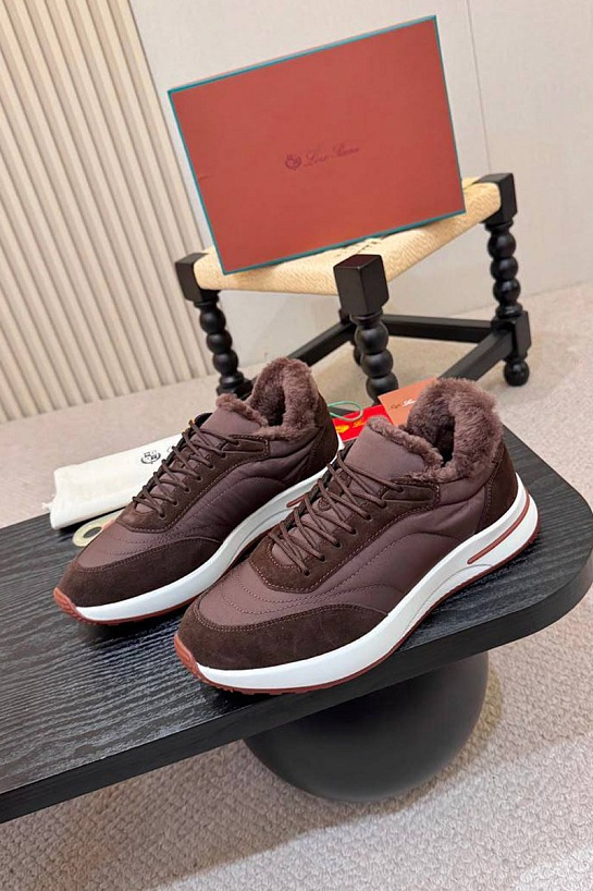 Кроссовки с мехом Loro Piana Week End Walk Evo premium