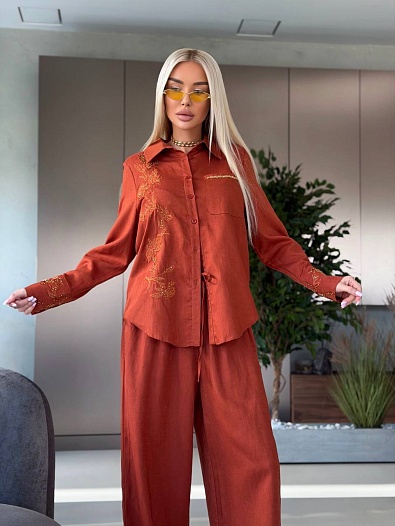 Женский льяной костюм Zimmermann premium   