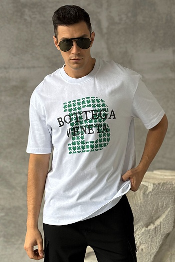 Белая оверсайз футболка Bottega Veneta   