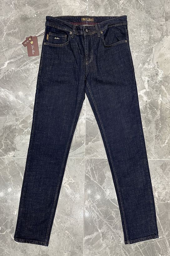 Джинсы тёмно-синего цвета Loro Piana regular fit