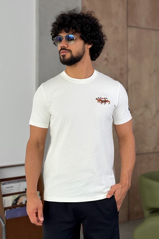 Мужская белая футболка Роlо Ralрh Lаurеn Match Club