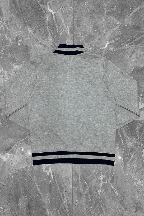 Кофта на молнии Brunello Cucinelli серого цвета