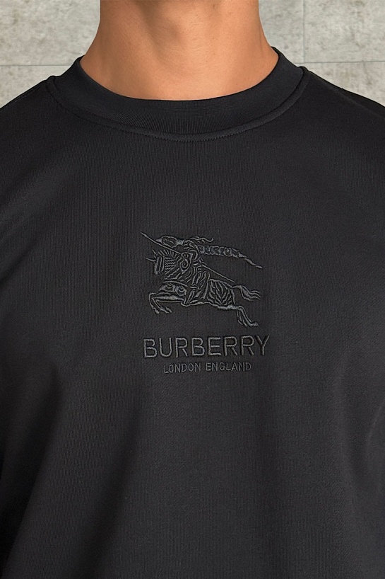 Мужской чёрный свитшот Burberry logo-embroidered