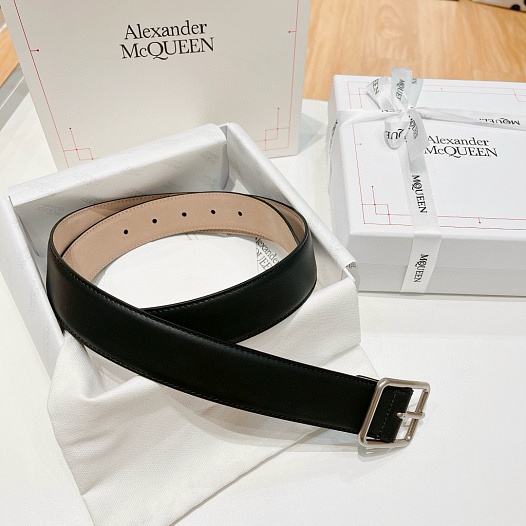Кожаный ремень Alexander McQueen Premium (ширина 3.5 см)   