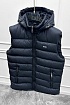 Мужской синий жилет Hugo Boss logo-patch