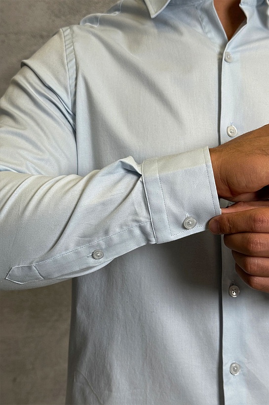 Мужская рубашка Burberry logo-embroidered - Blue