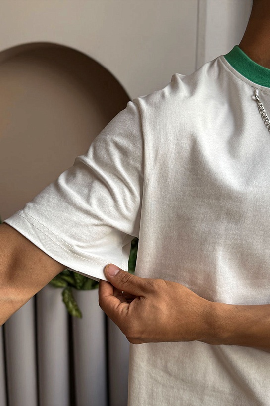 Белая оверсайз футболка Bottega Veneta Chain