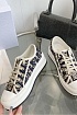 Женские кеды на платформе Dior Walk'n' - Beige