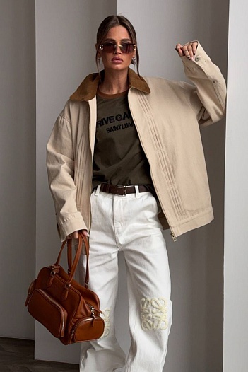 Женская бежевая ветровка Loewe   