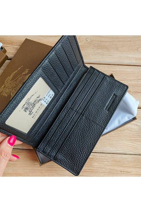 Кожаное портмоне Burberry logo-plaque 19x9 см