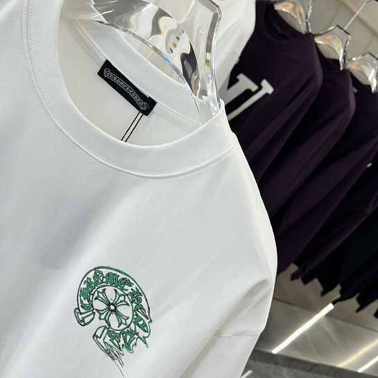 Белая оверсайз футболка Chrome Hearts Premium