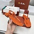 Женские замшевые сандалии Loro Piana Premium - Orange