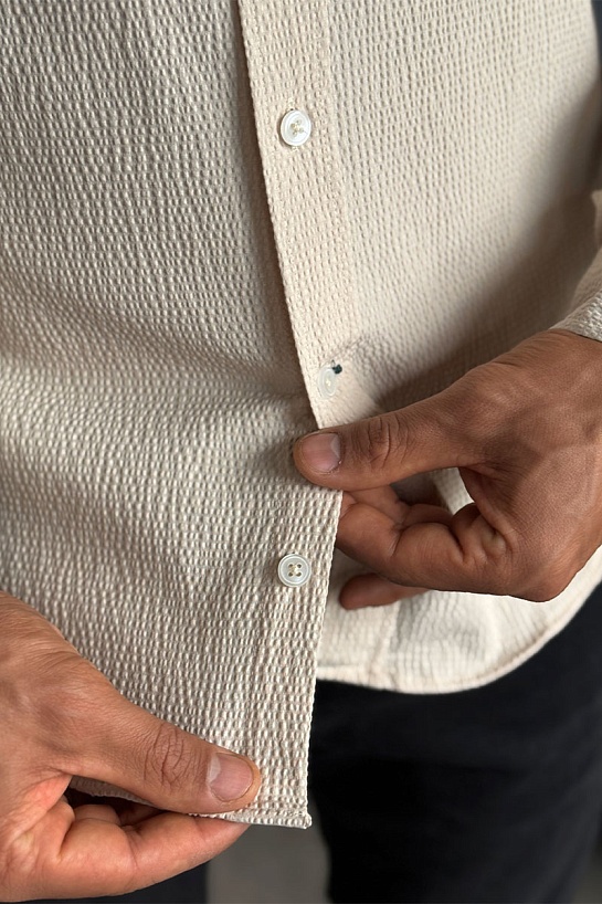 Мужская бежевая рубашка Etro Pegasus logo