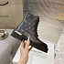 Женские кожаные ботинки Balenciaga чёрного цвета