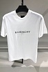 Мужская белая футболка Givenchy mirrored-logo