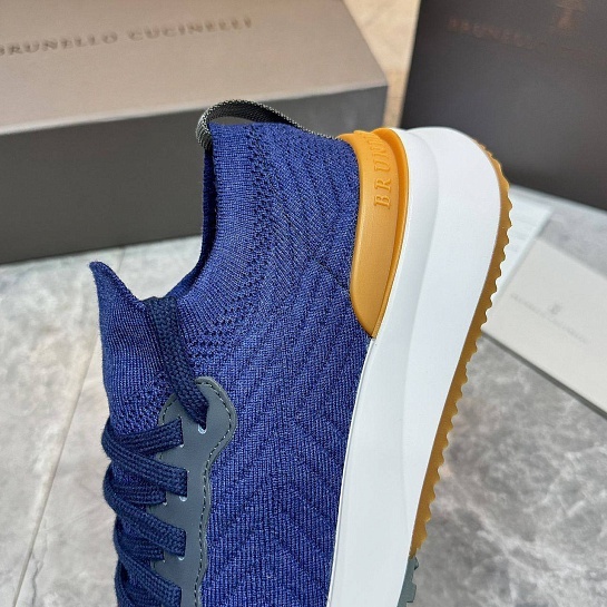 Мужские кроссовки Brunello Cucinelli knitted - Blue
