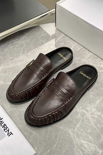 Женские кожаные мюли Yves Saint Laurent premium   
