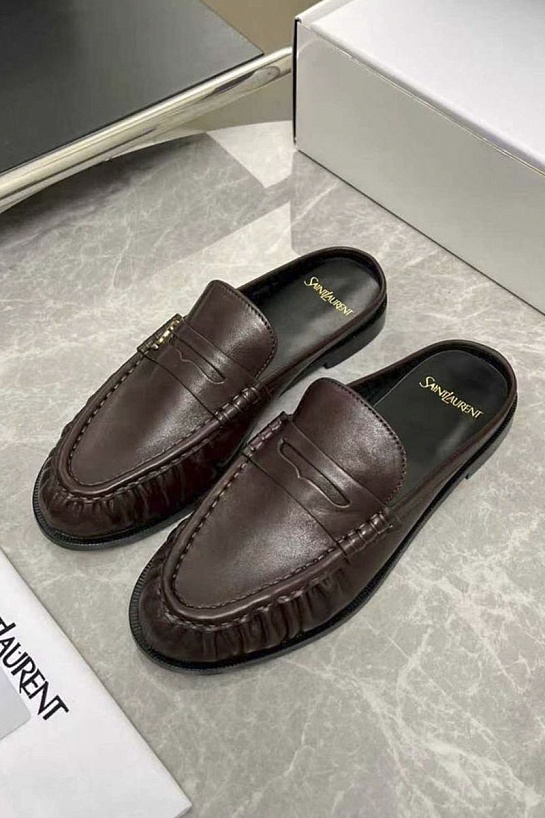Женские кожаные мюли Yves Saint Laurent premium