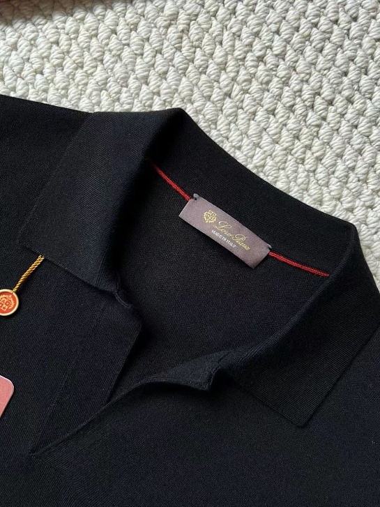 Поло с длинным рукавом Loro Piana Premium - Black