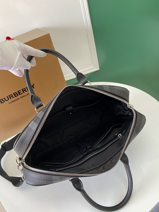 Кожаный портфель Burberry Premium 38x26x5.5 см