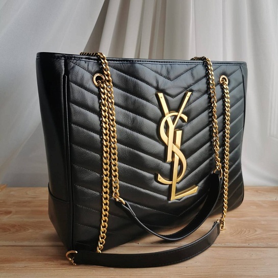 Женская сумка-тоут Yves Saint Laurent 36x29 см - Gold