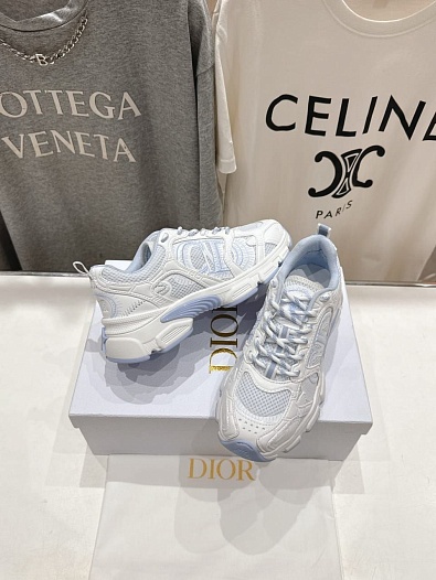 Женские кроссовки Dior Chrono Premium - White / Blue   