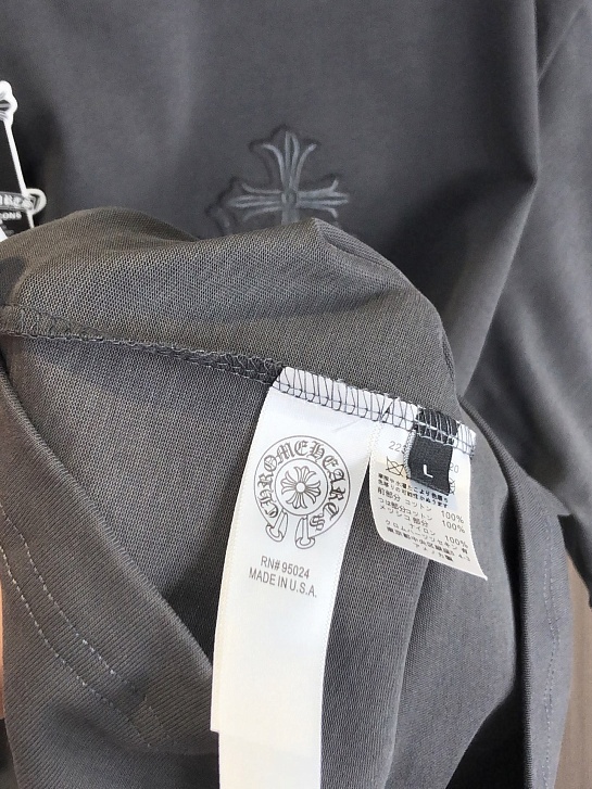 Серая оверсайз футболка Chrome Hearts Premium