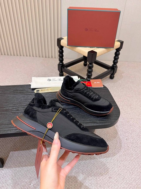Кроссовки с мехом Loro Piana Week End Walk Evo premium