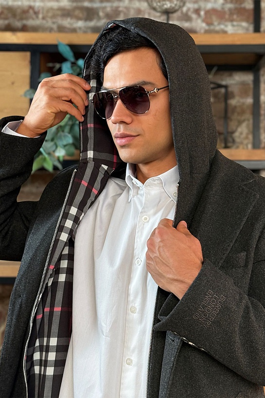 Мужское пальто Burberry London England - Grey