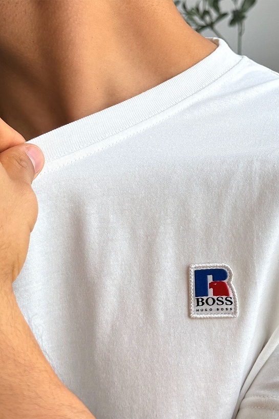 Мужская белая футболка Hugo Boss