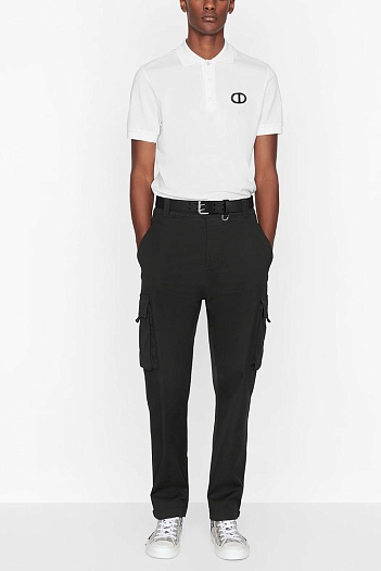 Классическое белое поло Dior CD Icon   