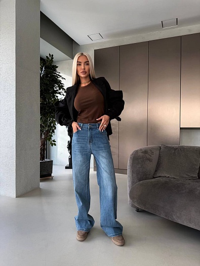 Синие женские джинсы Loro Piana premium   