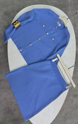 Женский костюм двойка Celine premium - Blue   