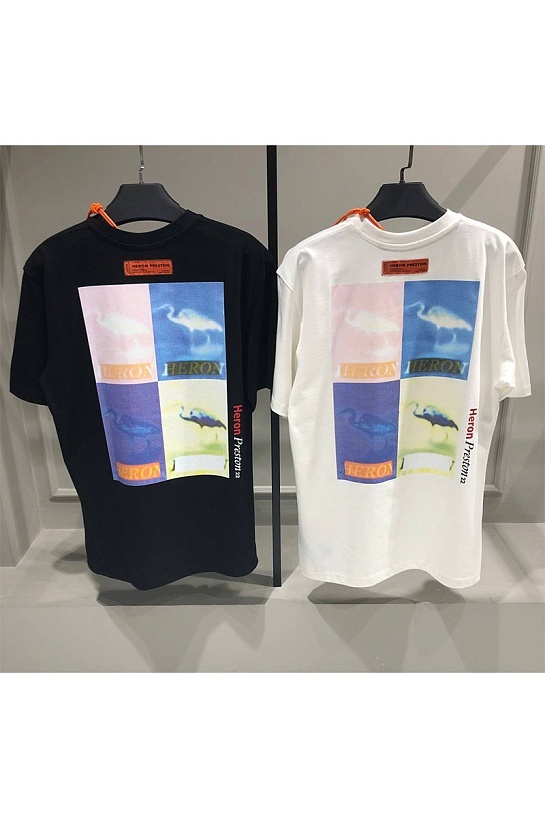 Белая оверсайз футболка Heron Preston Multi Censored logo-print