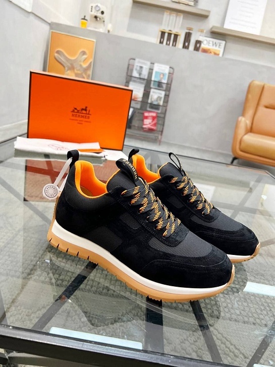 Мужские комбинированные кроссовки Hermes