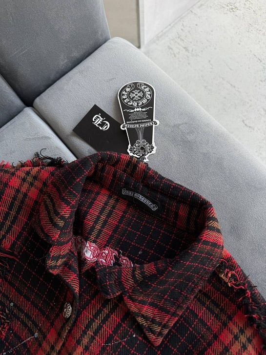 Женская рубашка в клетку Chrome Hearts Premium - Red / Black