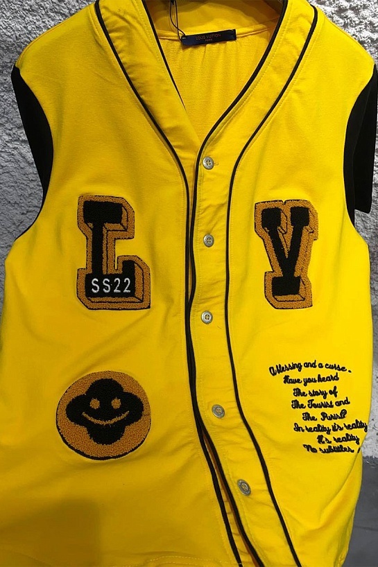 Брендовая мужская кофта Louis Vuitton жёлтого цвета