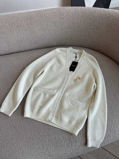 Женский белый кардиган YSL   