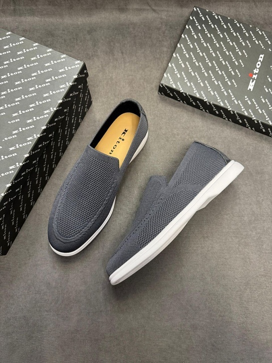 Мужские текстильные лоферы Kiton